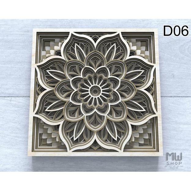 Tranh gỗ nhiều lớp Mandala TQT decor