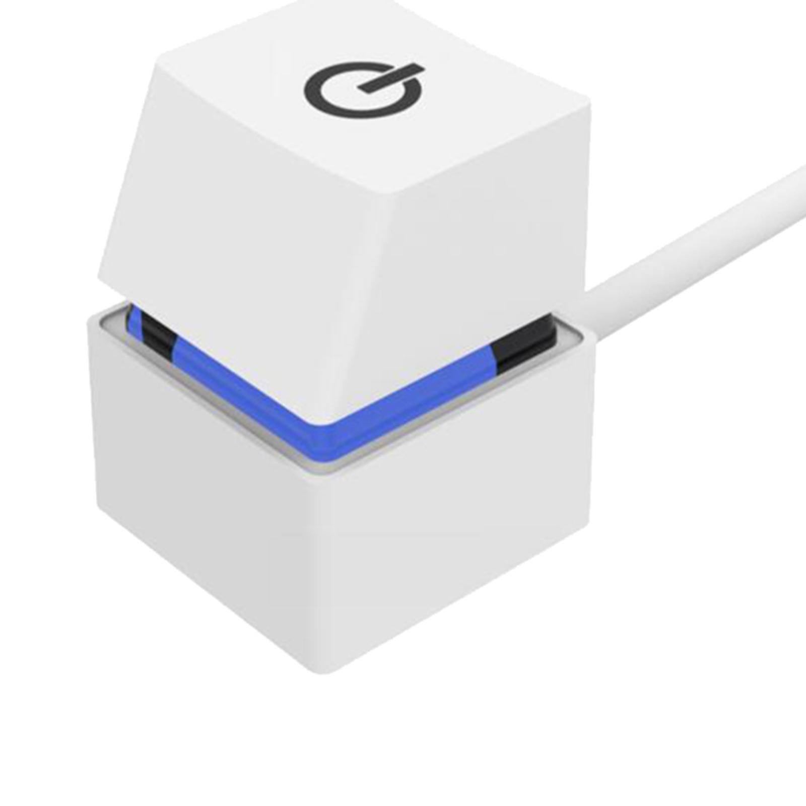 Power on Off Button with 6.56ft Extension Cable Desktop Switch for Internet Café
