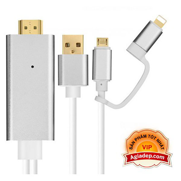 Dây kết nối mọi loại Điện thoại với Máy chiếu và Tivi (IP, Androi to HDMI) - Nổi tiếng của Agiadep