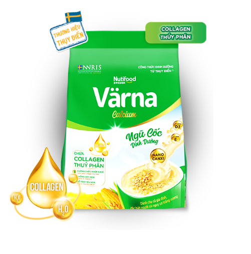 Combo 02 bịch Ngũ cốc dinh dưỡng Värna Calcium Phục Hồi Sức Khỏe giúp ngăn ngừa loãng xương loại 500g