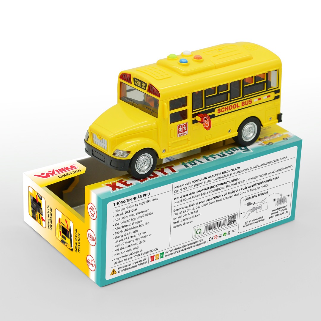 Đồ Chơi Duka: Xe Buýt Tới Trường (School Bus DK81209)