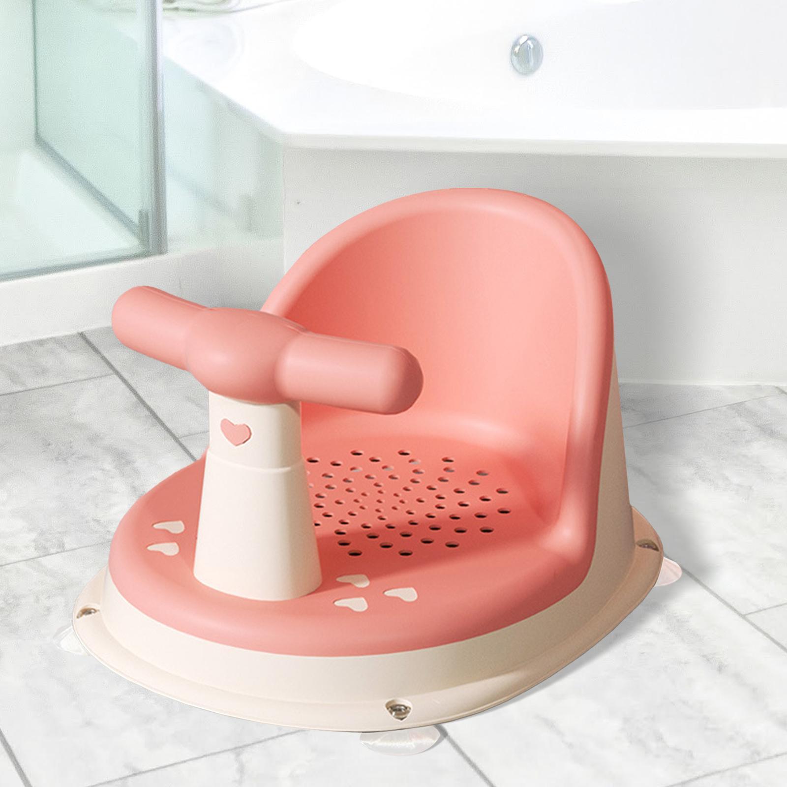 Portable bathtub Seat Infant Bath Chair non Slip Pink