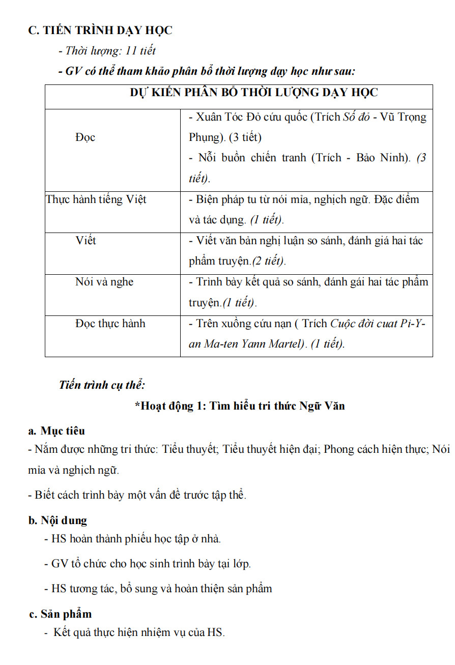 Sách - Kế hoạch bài dạy ngữ văn 12 - tập 1 (Kết Nối)
