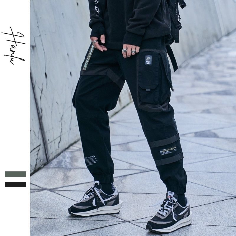 Quần jogger nam kaki túi hộp Aolang Black A5135 (Đen)
