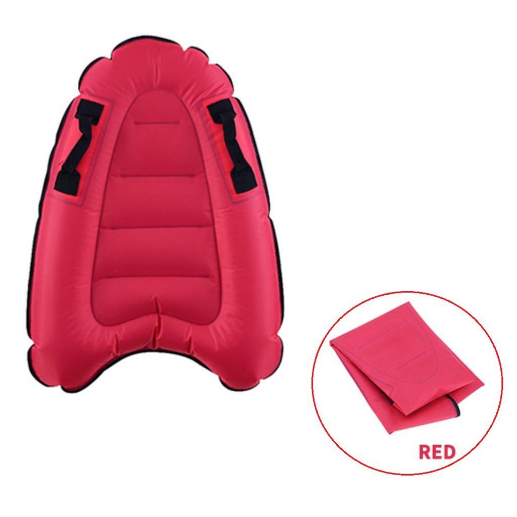 2x Portable Inflatable Surf Body Board with Handle Swimming Floating Mat