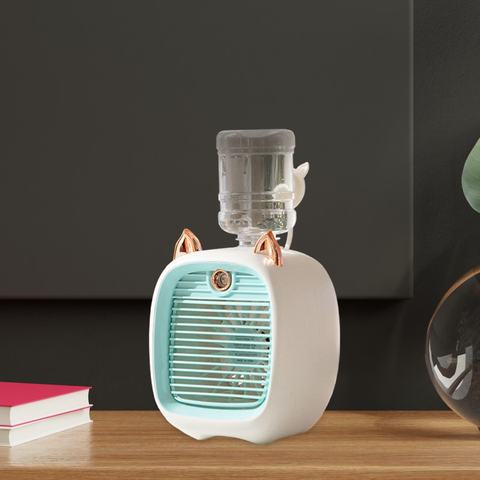 Portable Air , Personal Mini Air Conditioner, 3 in 1 Mini Conditioner Humidifier 3 Speeds Desktop Cooling Fan for Home Bedroom