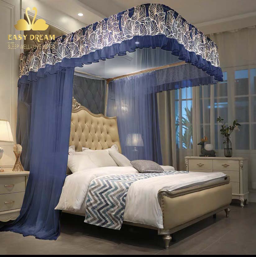 Mùng khung không khoan tường - Màn Ngủ Cao cấp Easy Dream  chống muỗi -kiểu dáng khách sạn - công chúa