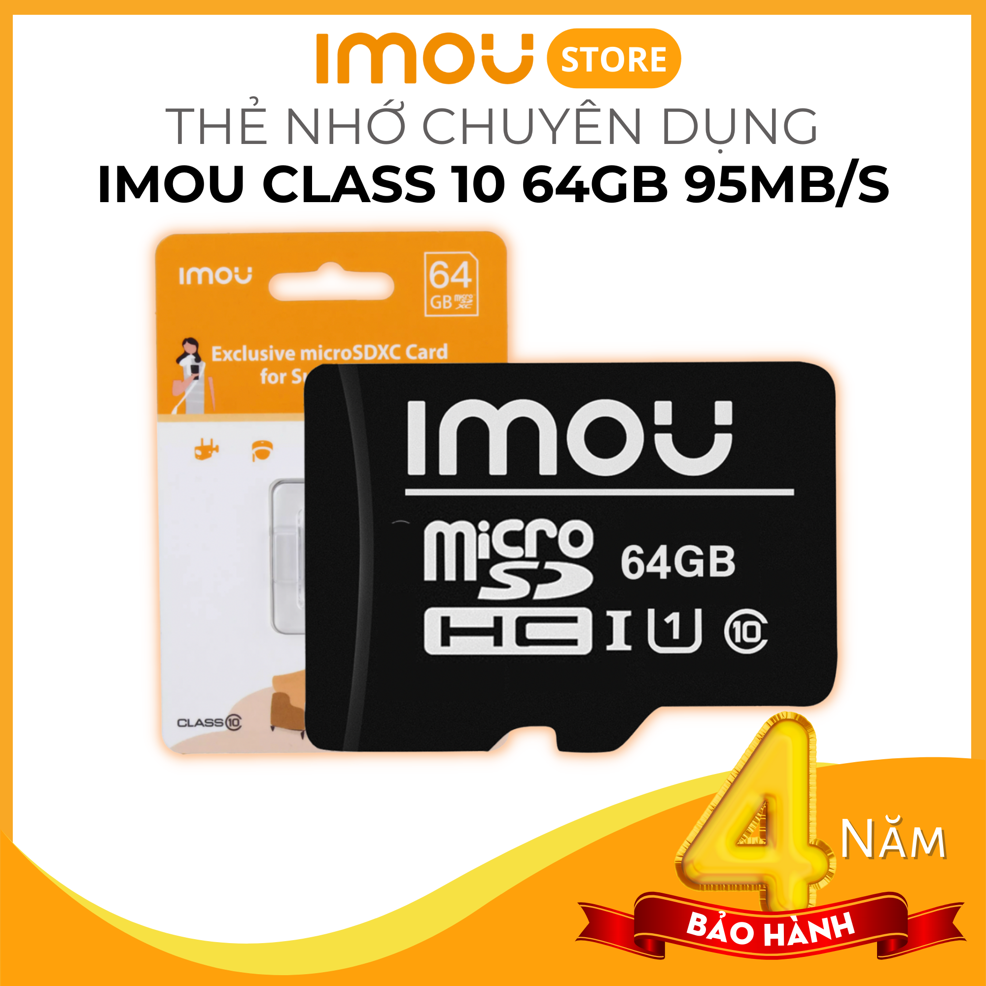 Hình ảnh Thẻ nhớ IMOU chuyên dụng cho Camera 95 MB/s Class 10 32GB/64GB - Hàng Chính Hãng