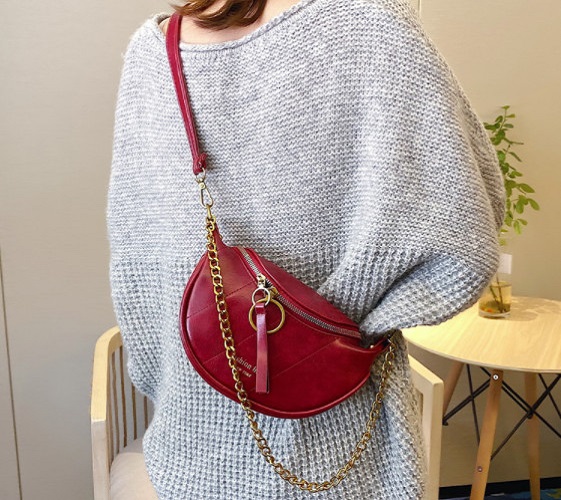 TÚI XÁCH NỮ ĐEO BỤNG , ĐEO CHÉO 3 DÂY KHÓA TRÒN SIÊU XINH