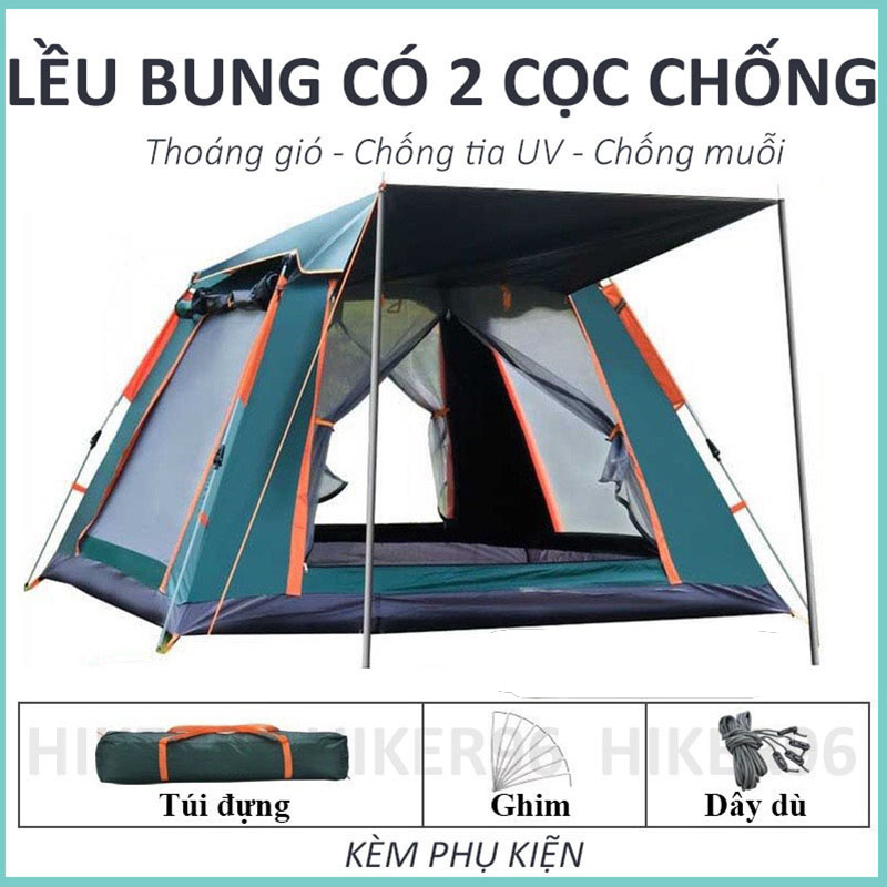 Lều tự bung phượt cắm trại 4-6 người - Lều cắm trại du lịch