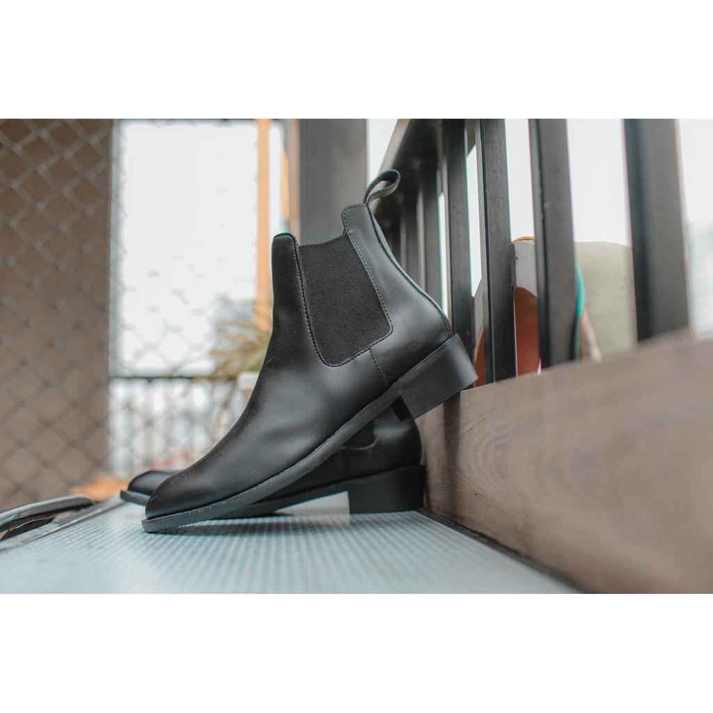 Chelsea Boots Nam Da Mờ Đế 4cm