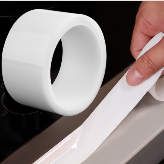 Băng keo dán chống thấm, chống nấm mốc nhà bếp màu trắng 5cm x 3m. Tặng kèm dao cắt