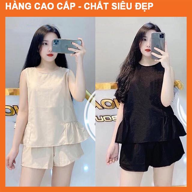 Đồ bộ nữ ba lỗ Madela chất Đũi Hàn cao cấp, chất liệu mềm mịn, thoáng mát phù hợp cho mùa hè,có nhiều màu và đủ size để lựa chọn- SN10