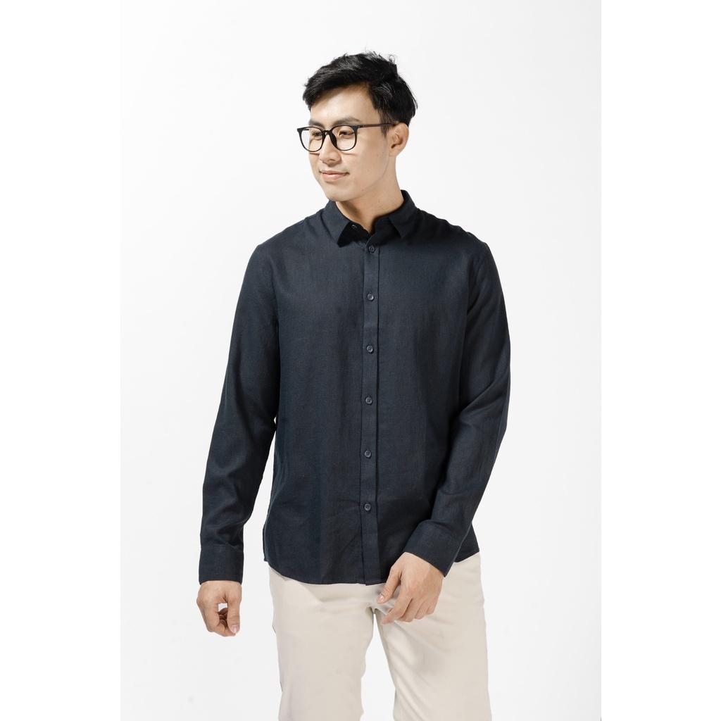 Áo sơ mi tay dài, cổ thường. Linen. REGULAR form - Routine 10S21SHL001C