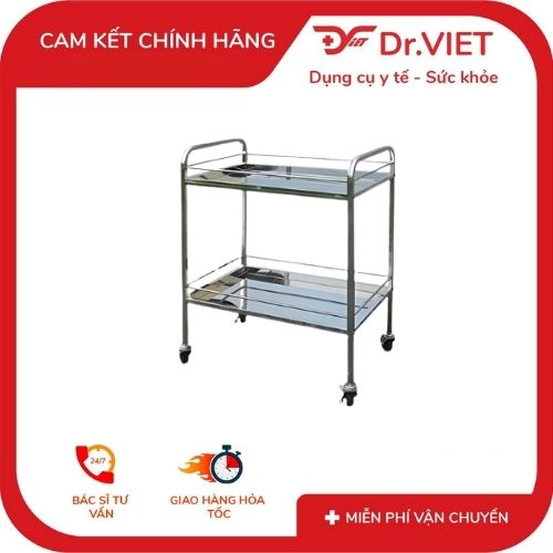 Xe đẩy DCG-38 - 50x80 - 2 tầng - có tay đẩy