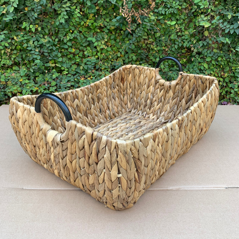 Ổ nằm cho chó mèo đan lục bình Smile Decor mềm mại, chắc chắn - Handwoven water hyacinth pets bed