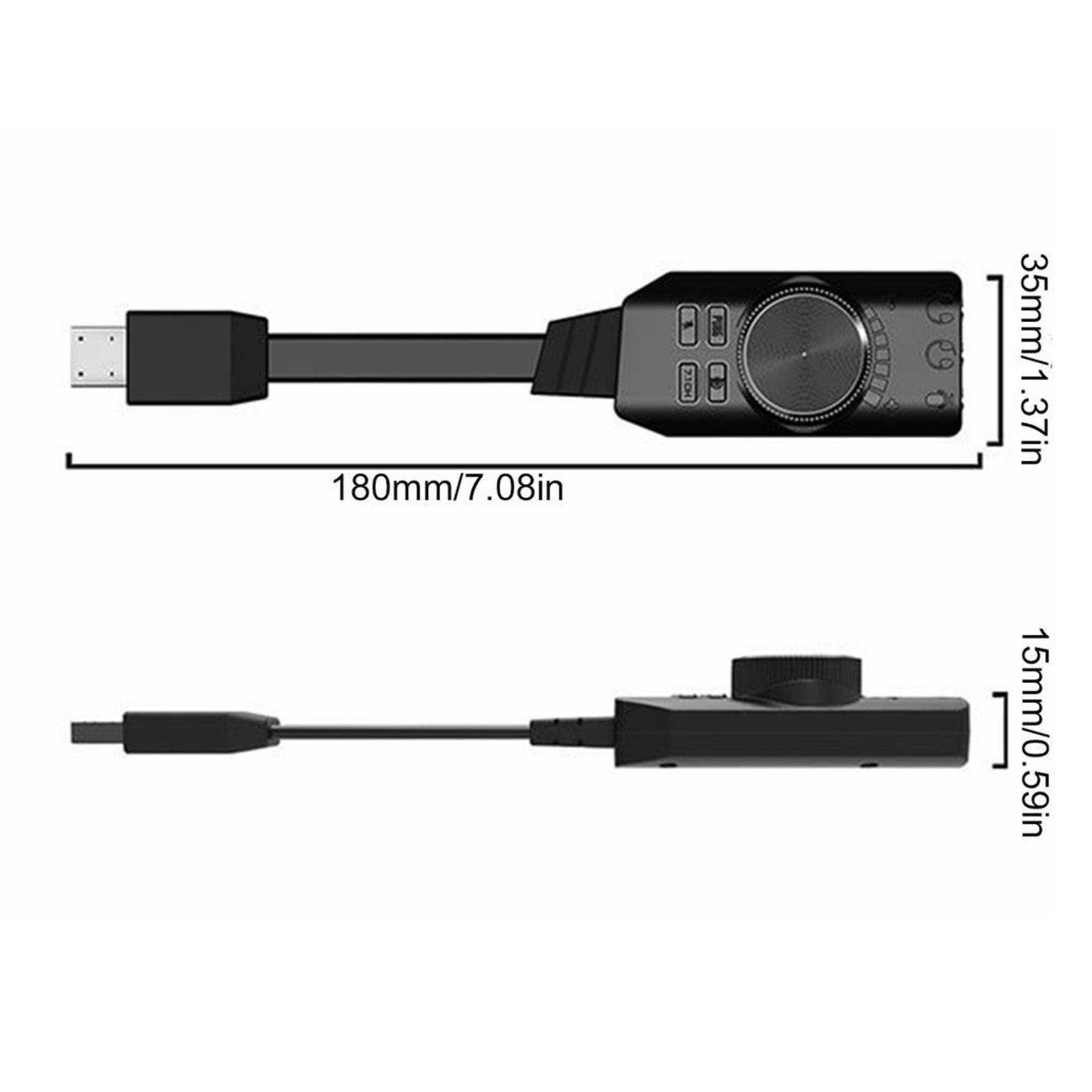 USB Sound Card 7.1 Channel with for Windows and