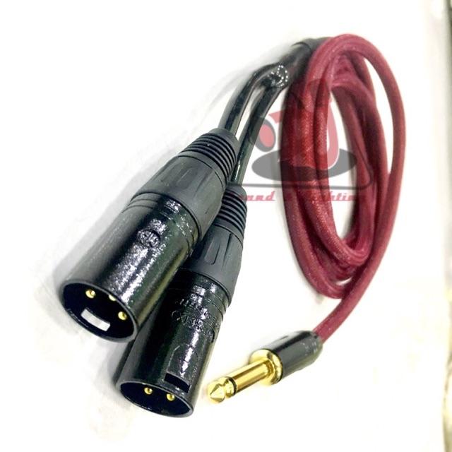 Dây chuyển đổi Jack 6 ly ra 2 đầu XLR đưc