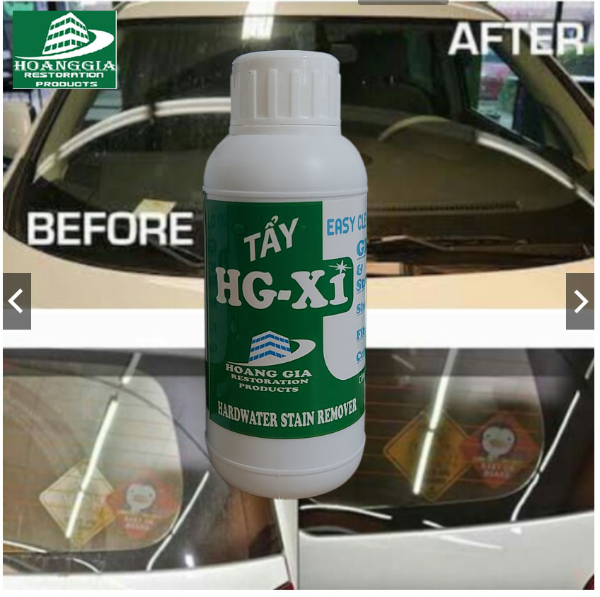 Tẩy ố kính, cặn canxi kính, ố vàng la-zang, ố vàng sơn HG X1 HARDWATER STAIN REMOVER 250ML