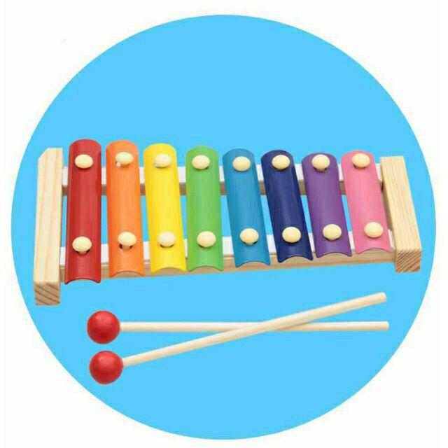 Đồ chơi gỗ Combo Set 3 món đồ chơi gỗ (0 đến 3 tuổi), đàn xylyphone, sâu gỗ, tháp mini