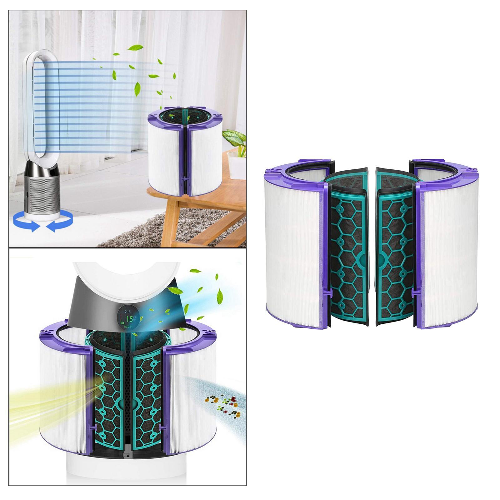 4x Glass HEPA Filter & Activated Carbon Filter for Dyson HP04 HP05