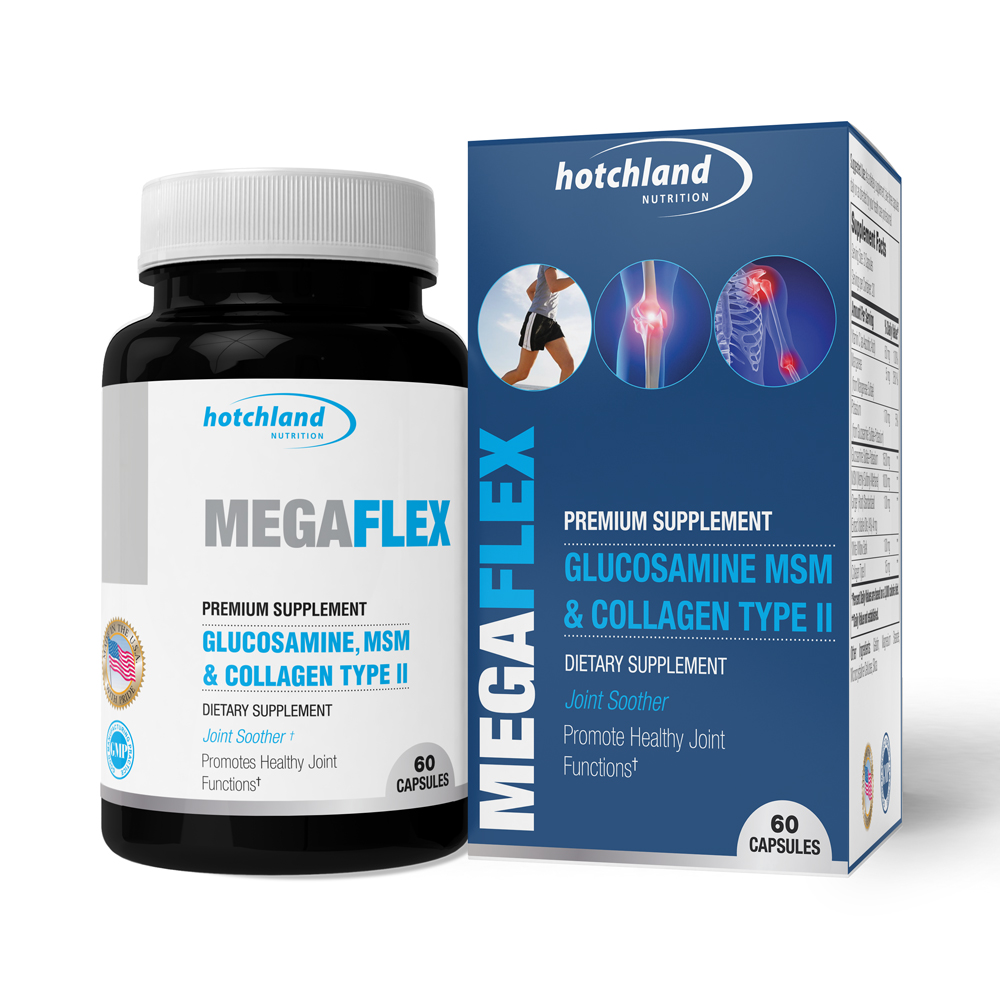 Viên uống xương khớp Glucosamine hỗ trợ tái tạo sụn khớp, giảm sưng đau khớp Mega Flex - Hàng chính hãng Hotchland Nutrition Việt Nam - HL4646