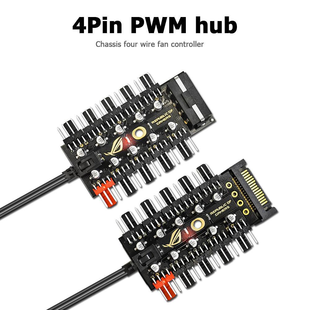 Bo mạch chủ 1 đến 10pin quạt 4 pin PWM FAN COOLER HUB TIẾP THEO ME