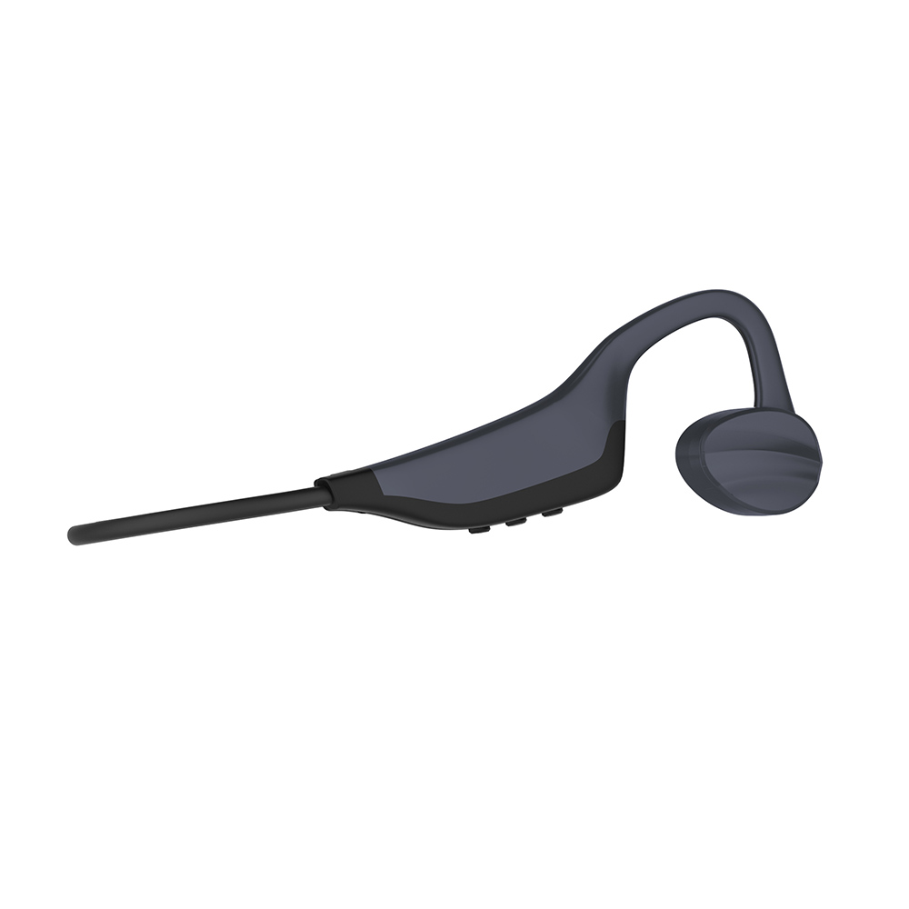 Tai nghe Bluetooth 5.0 K7 Bone Conduction IP55 Chống thấm nước dành cho chạy thể thao Tai nghe Rảnh tay với Mic - Đen & Xám