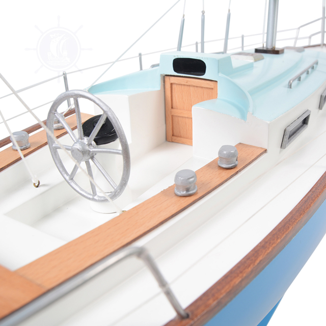 Mô Hình Thuyền Buồm Bristol 35.5 Bằng Gỗ Dùng Để Trưng Bày Trang Trí Dài 74 Cm