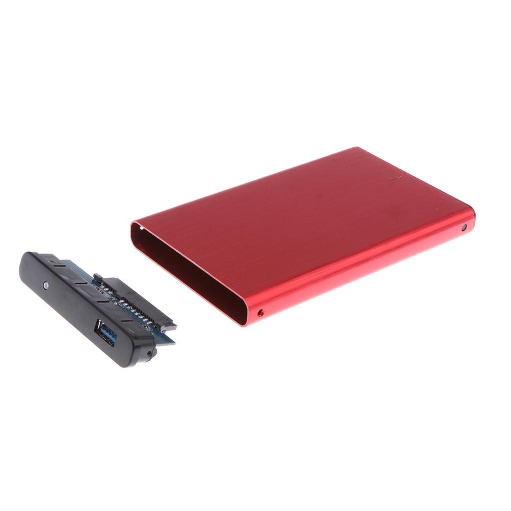 USB3.0 SSD SATA External 2.5" Hard Disk Storage Box Enclosure Case Red