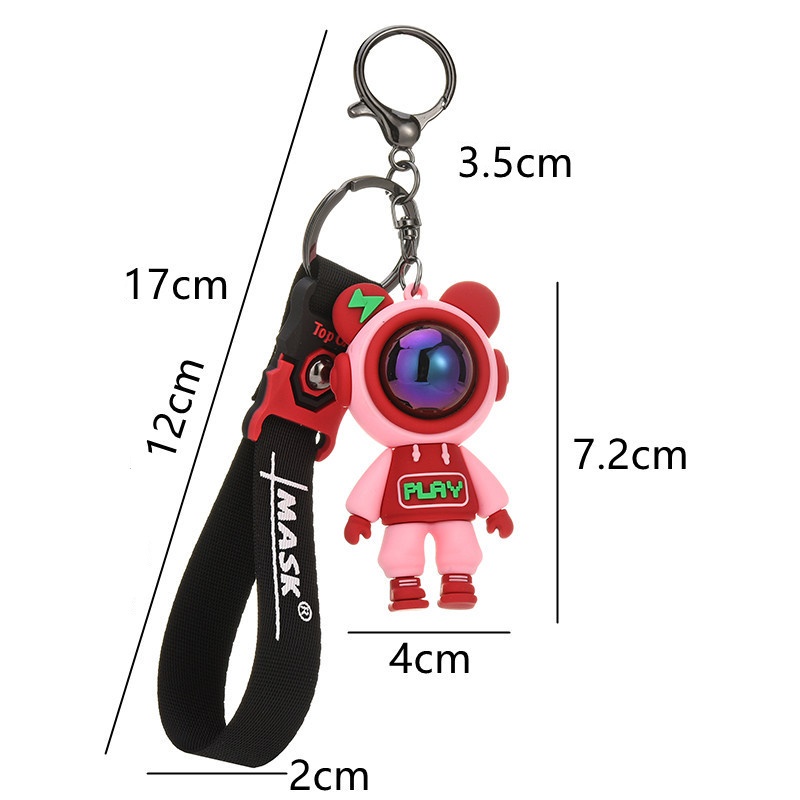 Móc khóa phi hành gia hình gấu hoạt hình dễ thương giá rẻ keychain spaceman astronaut cute đáng yêu MK03