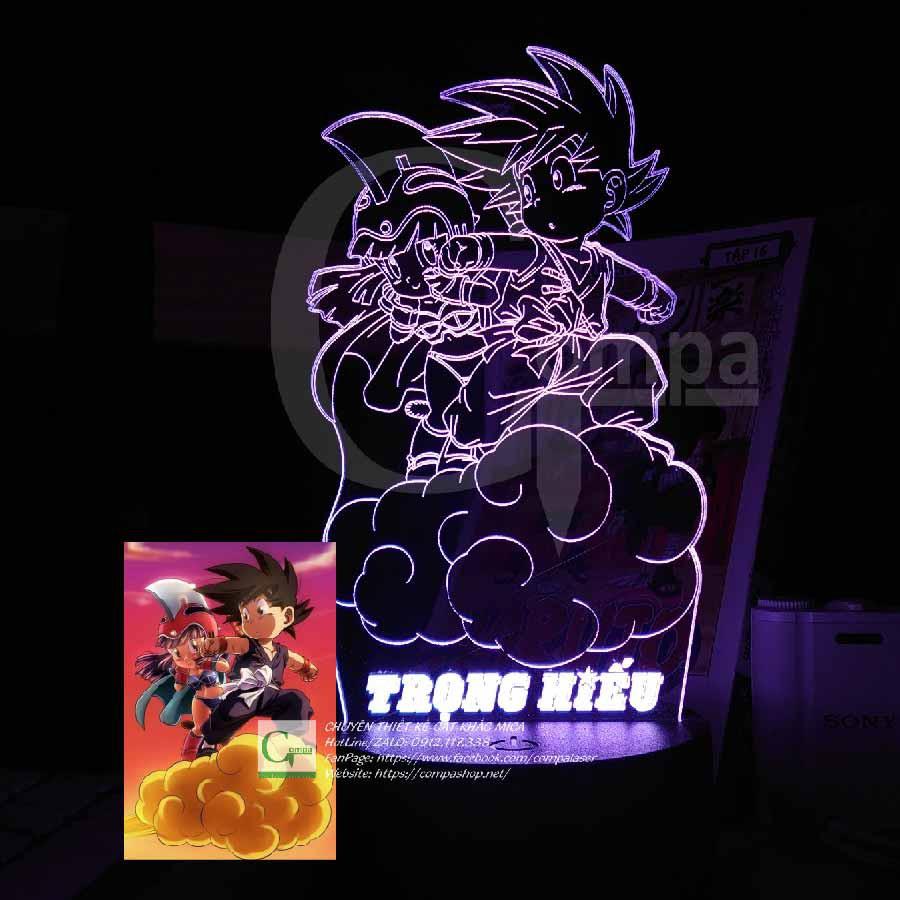 Đèn Ngủ Anime Đèn LED 3D Dragonball Kid Goku ADRB0106 16 màu tùy chỉnh