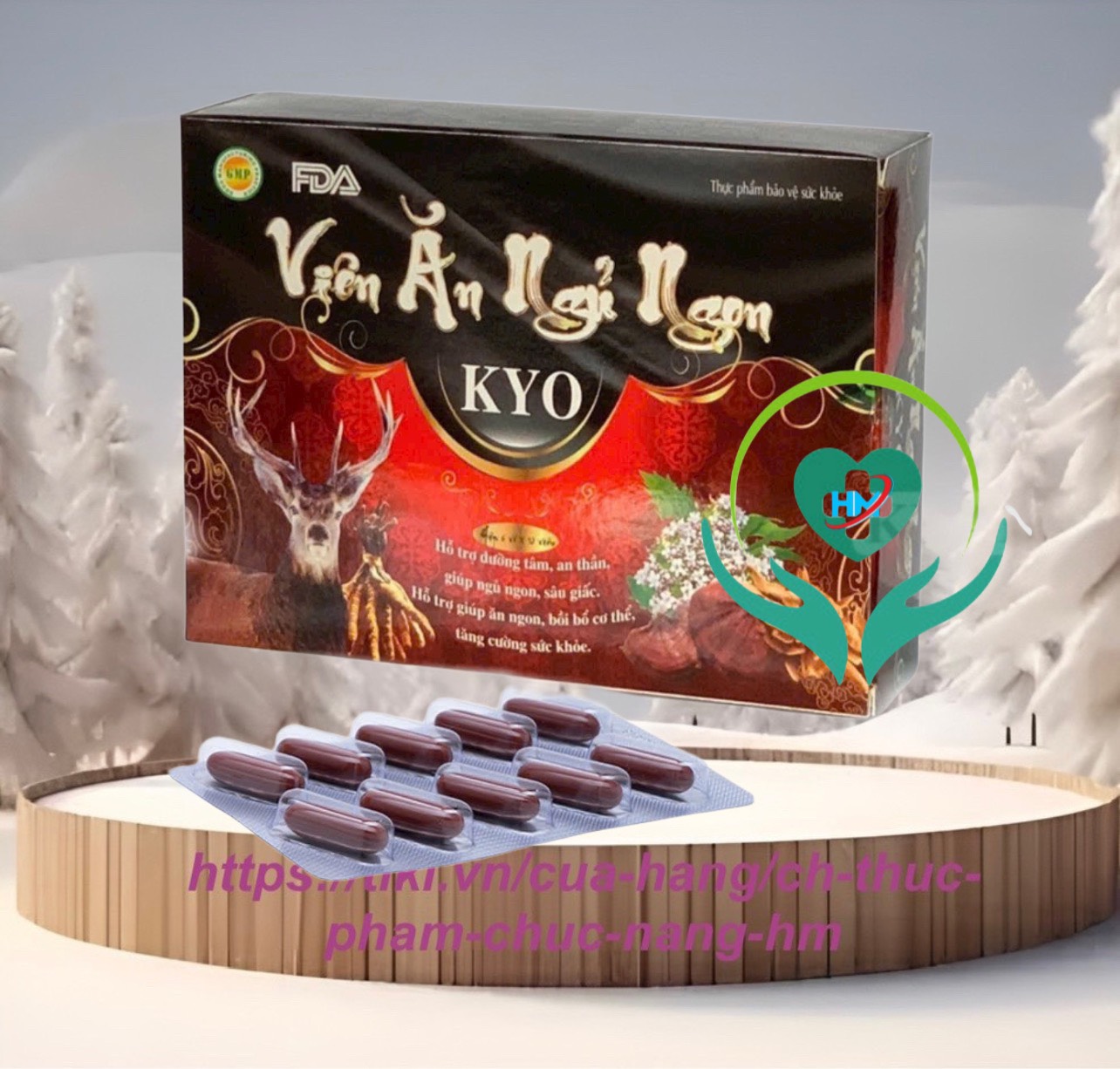 Viên ĂN NGỦ NGON KYO, Vinaphar, Hộp 60 viên - Hỗ trợ giúp ăn ngon, bồi bổ cơ thể, tăng cường sức khỏe.
