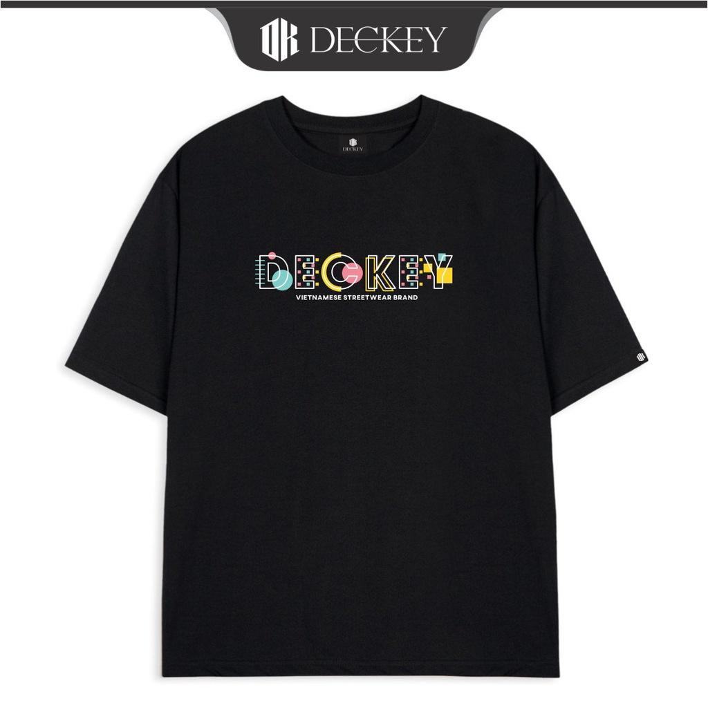 Áo Thun Cotton Unisex Nam Nữ Form Rộng DECKEY BLOCK LETTERS