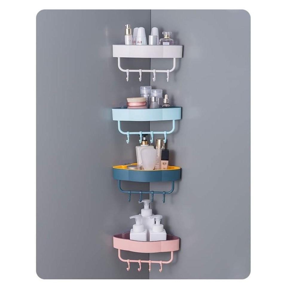 Kệ góc để đồ nhà tắm hình đám mây kèm móc treo tiện dụng