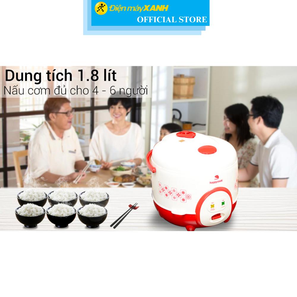 Nồi cơm nắp gài Happycook 1.8 lít HC-180A - Hàng Chính Hãng