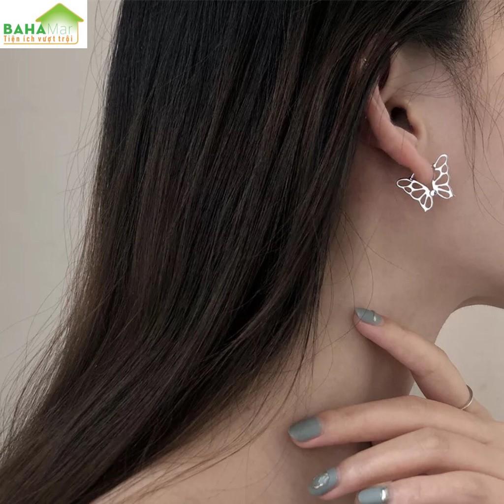 HOA TAI BẠC HÀN QUỐC TẠO HÌNH BƯỚM RỖNG "BAHAMAR" hợp thời trang hình bướm rỗng ấn tượng và sinh động