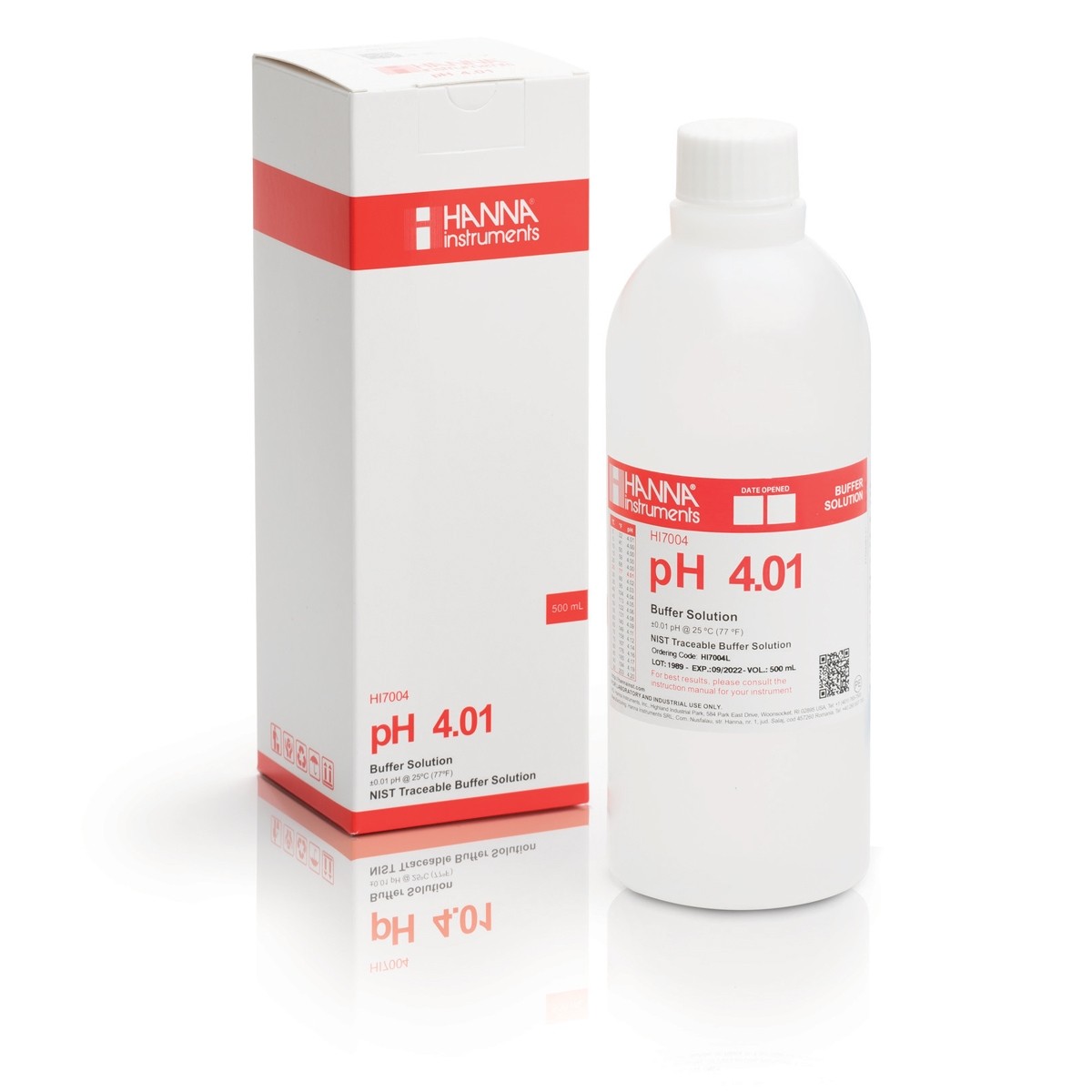 Hiệu Chuẩn pH 4.01, Chai 500mL HI7004L