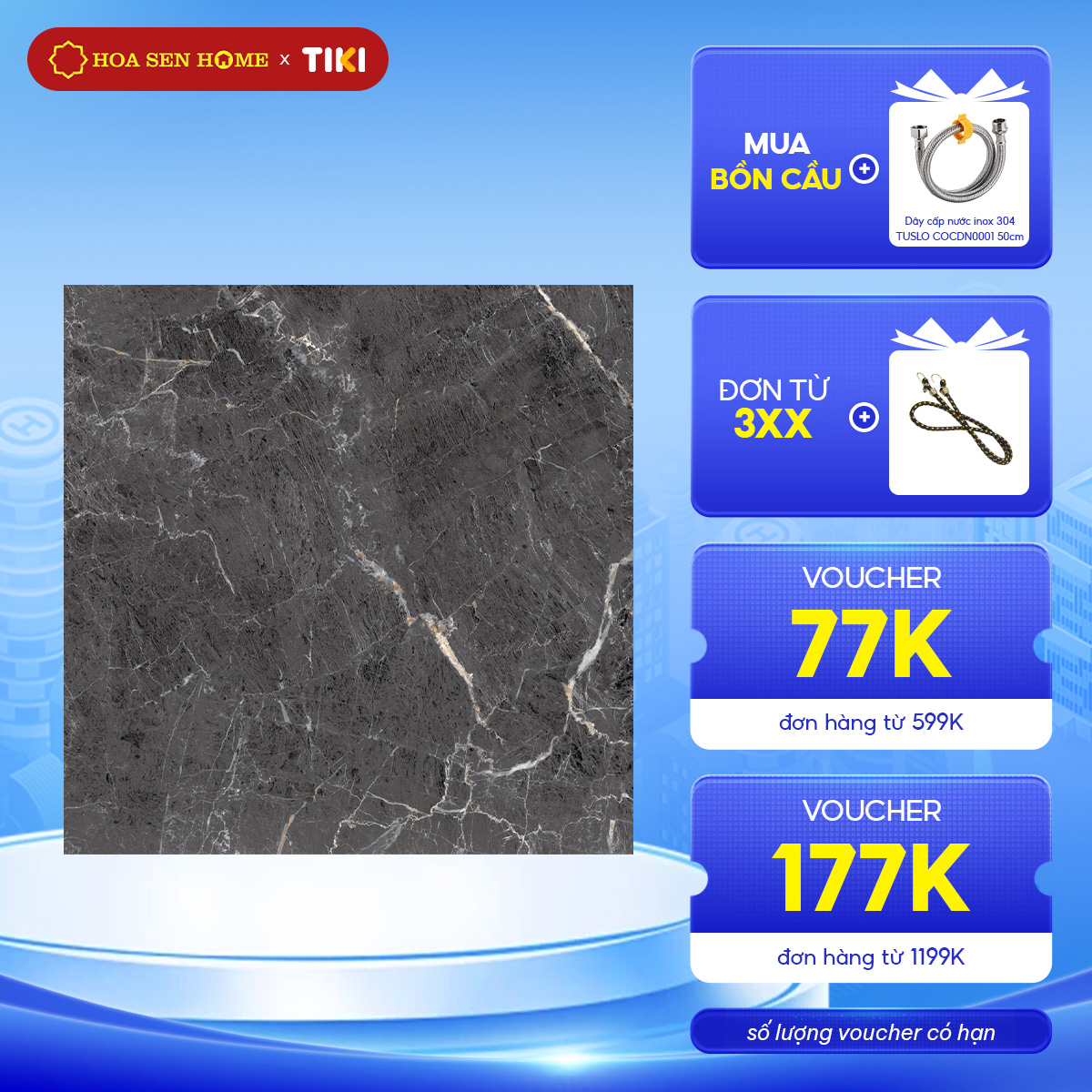 Hình ảnh Gạch men lát nền LUSTRA INDAL1201200013 loại gạch granite vân đá tự nhiên độ dày 9.4mm, gạch 1 face, kích thước 1200mmx1200mm, thùng 2 viên - Hàng chính hãng