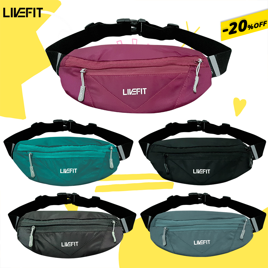 Đai chạy bộ, Túi đeo hông chạy bộ LiveFit cao cấp - Running Belt - WB0924