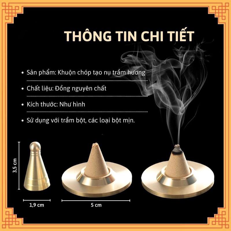 Khuôn tạo nụ trầm bằng đồng đúc nguyên chất nặng 76gam hàng chuẩn