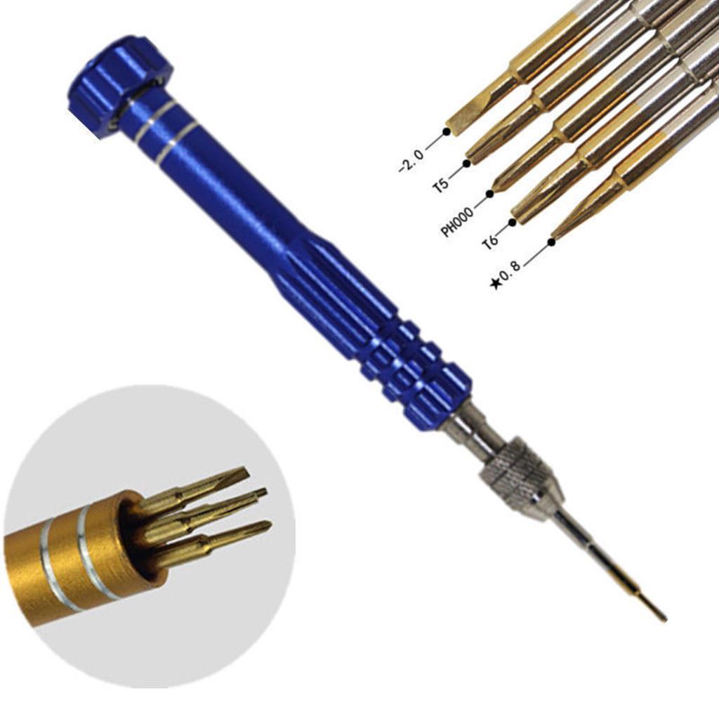 5 In 1 Aluminium Magnetic Phone Repair Opening Tool Screwdriver Set Blue + Rewritable Anti Slip Surface Magnetic Project Mat with Marker Pen 20cm x 25cm for Iphone 4 5 6 7 Plus, Smasung,HUAWEI