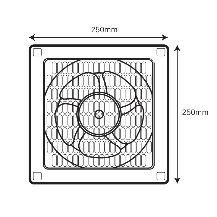 Quạt thông gió âm tường RBVM15 siêu mỏng có cánh 15cm - Thương hiệu Roman chính hãng - Hút mùi, loại bỏ nấm mốc, thanh lọc không khí