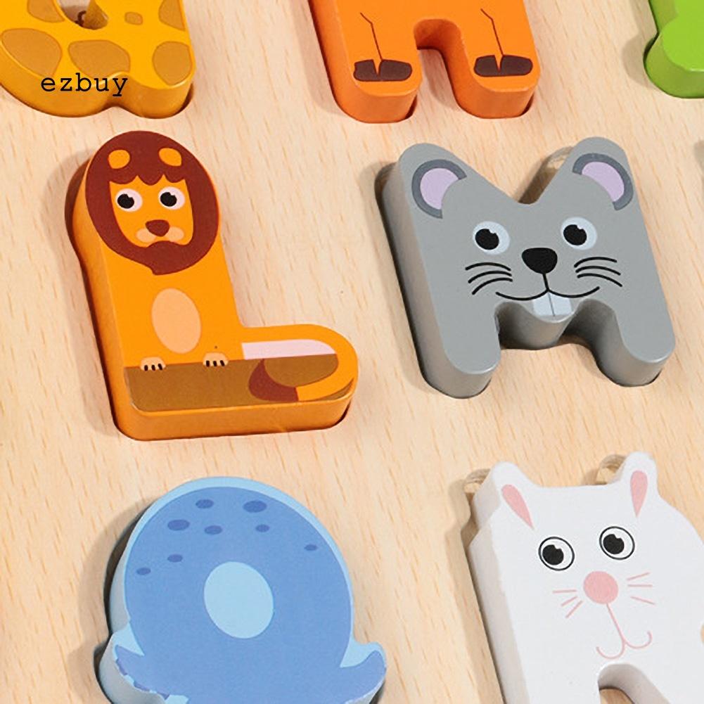 Bảng Gỗ Xếp Hình Động Vật Hoạt Hình Cho Bé Phát Triển Trí Tuệ