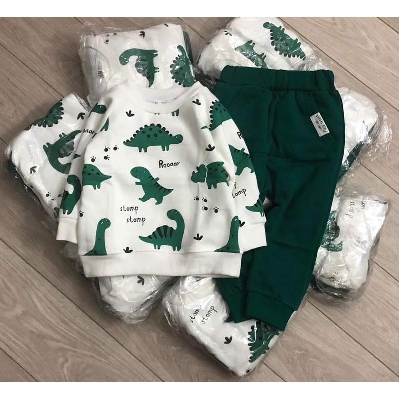 Set bộ nỉ khủng long cho bé trai