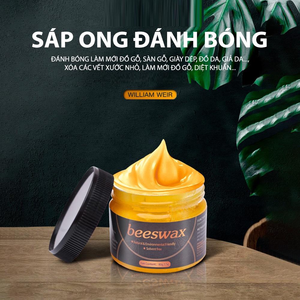 Sáp Ong Đánh Bóng Đồ Gỗ, Sàn Gỗ Mifan Beeswax 80gr - Làm mới, Phục hồi màu gỗ, vết xước bàn ghế, tủ, cửa gỗ