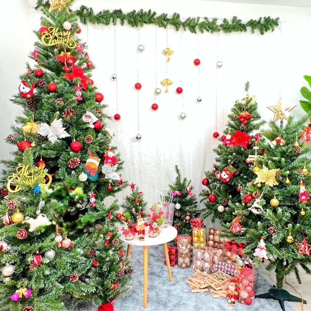 Cây thông trang trí Noel - Size từ 45cm đến 150cm - Cây không bao gồm phụ kiện - Cây giả, hoa lụa Decor trang trí nhà cửa
