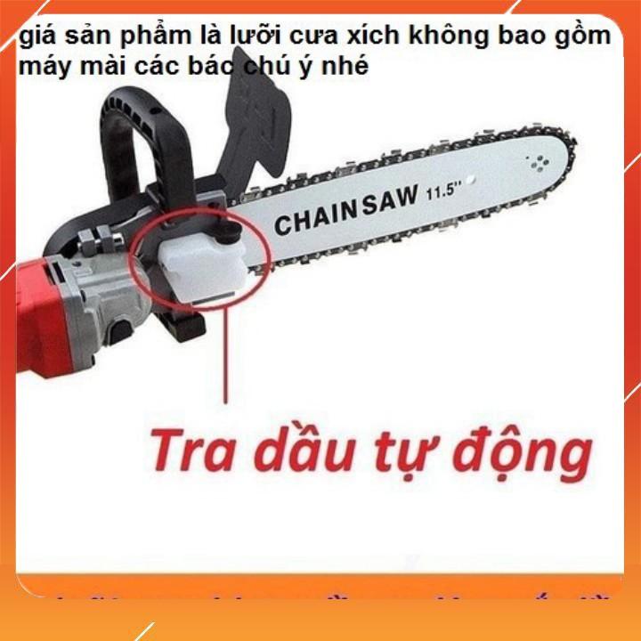 LƯỠI CƯA XÍCH GẮN MÁY MÀI CÓ BÌNH TRA DẦU TỰ ĐỘNG TẶNG THÊM 1 LƯỠI CƯA XÍCH