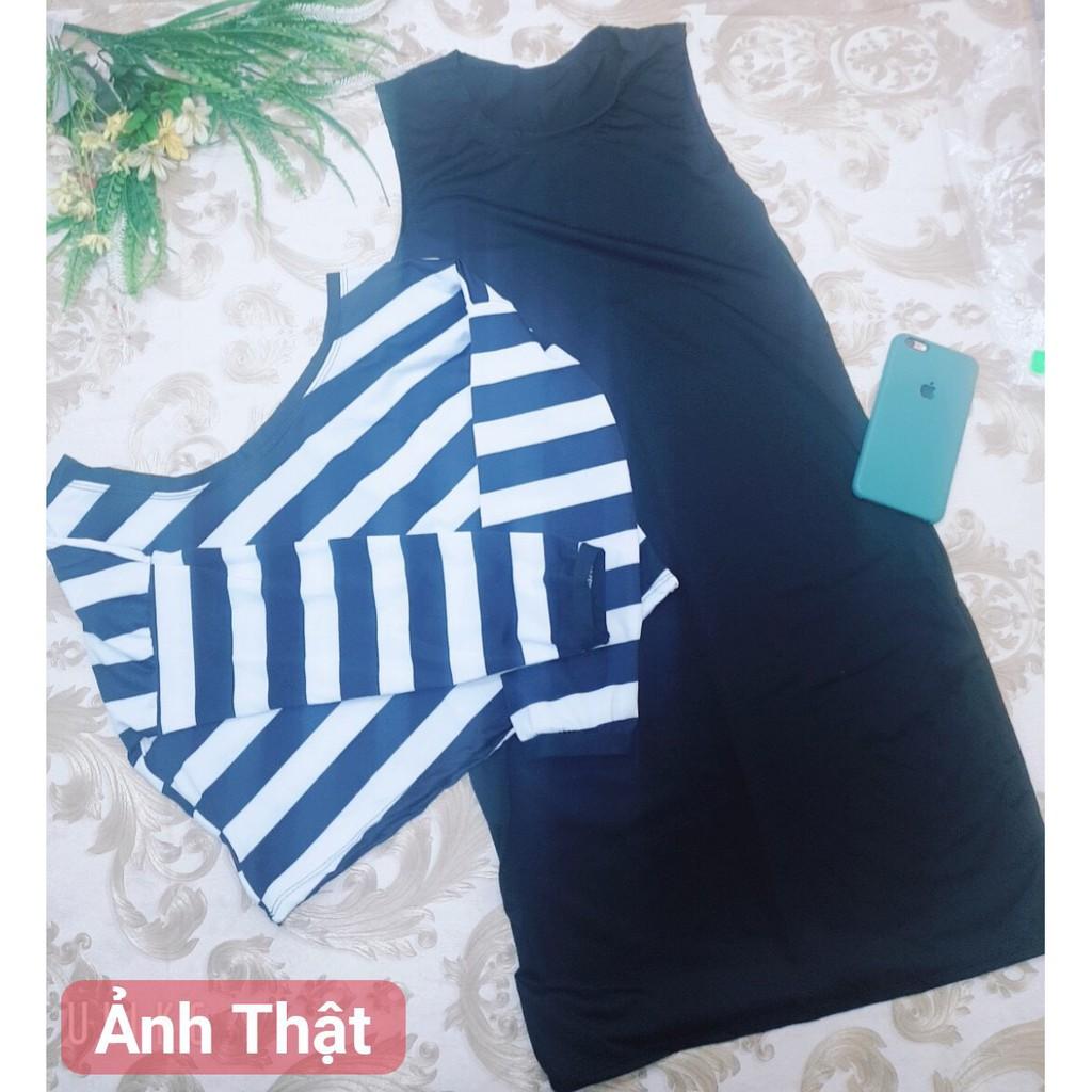 Đầm Sọc Thun Cotton Siêu Cute - Đầm 24