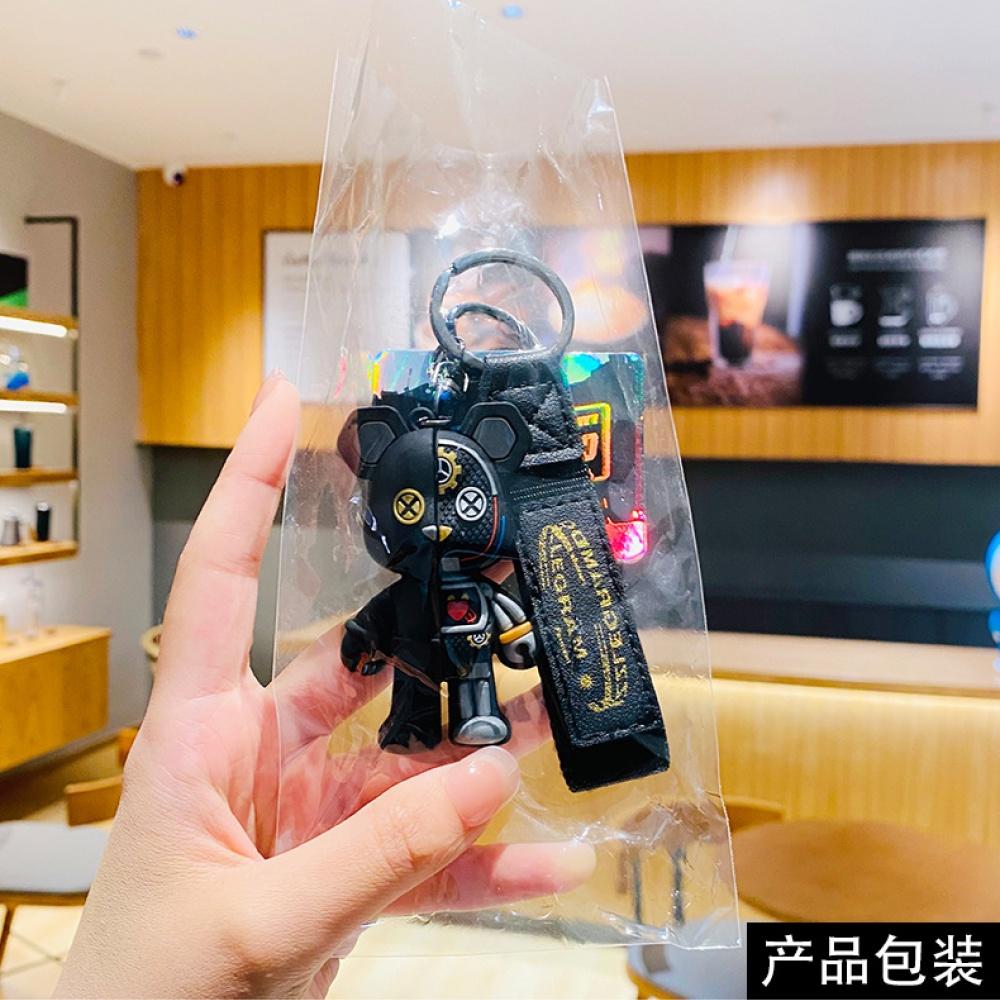 Móc khóa BearBrick Robot cool ngầu độc lạ chất liệu PVC làm quà tặng, móc khoá xe, trang trí balo túi xách